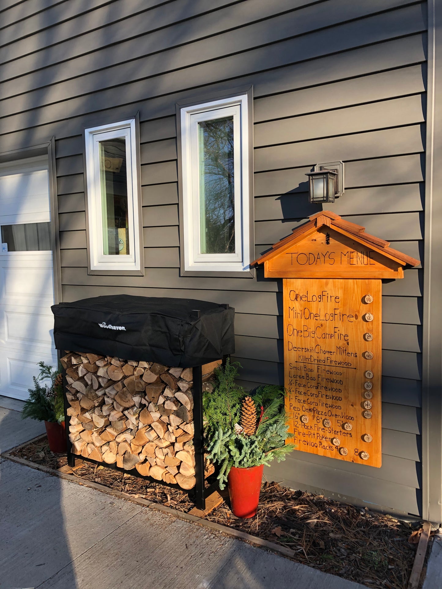 Premium Firewood Rack, 4ft With Cover, Will Hold 1/2 Face Cord Of Split Firewood. In Store Pick-Up Only Minnesota