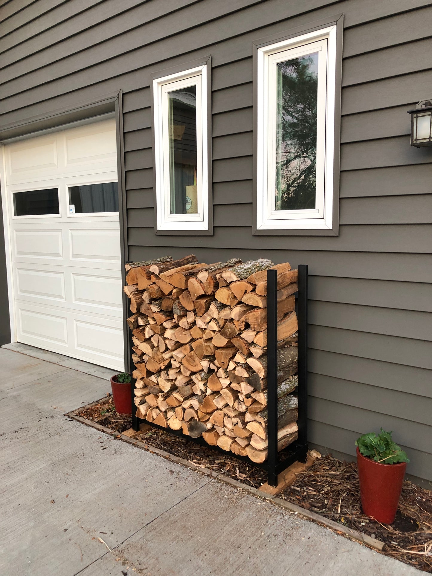 Premium Firewood Rack, 4ft With Cover, Will Hold 1/2 Face Cord Of Split Firewood. In Store Pick-Up Only Minnesota