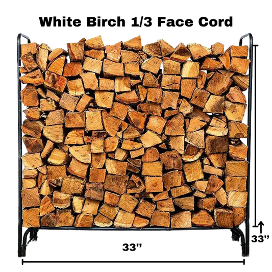 White Birch Firewood Kiln-Dried 1/3 Face Cord Local In Store Pick-Up And Delivery With An Extra Charge